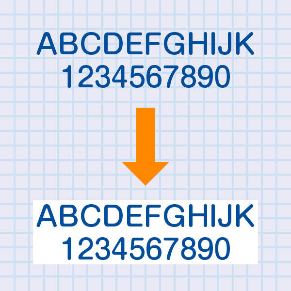 文字に白い枠のアピアランスを追加する図版
